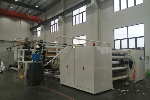 Línea de película transpirable de PE en las instalaciones de los clientes